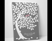 Wedding Guest Book Poster - Guest Book Tree - Wedding Guestbook Tree - 100 Signatures - Art Gallery Wrapped Canvas