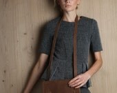Brown messenger bag, leather bag, retro satchel bag, everyday bag, medium size bag, ipad bag, cross body bag, shoulder bag, free shipping