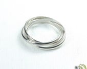 Trinity Ring - 3 Band Sterling Silver Rolling Ring - CHERIBOURQUEdesigns