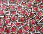 Australian Red Waratah Flower Stamps x 10