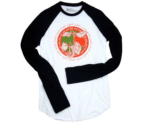 SALE - Baseball Shirt - Long Sleeve Jersey Tshirt - Elephant - Mens Clothing