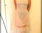 French lingerie. Discount on multiple buys. Sheer pale pink 50s petticoat with lace.