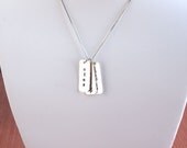 Mommy Jewelry Hand Stamped Personalized Necklace 3 NAMES on Rounded Rectangles Sterling Silver Gift for Her
