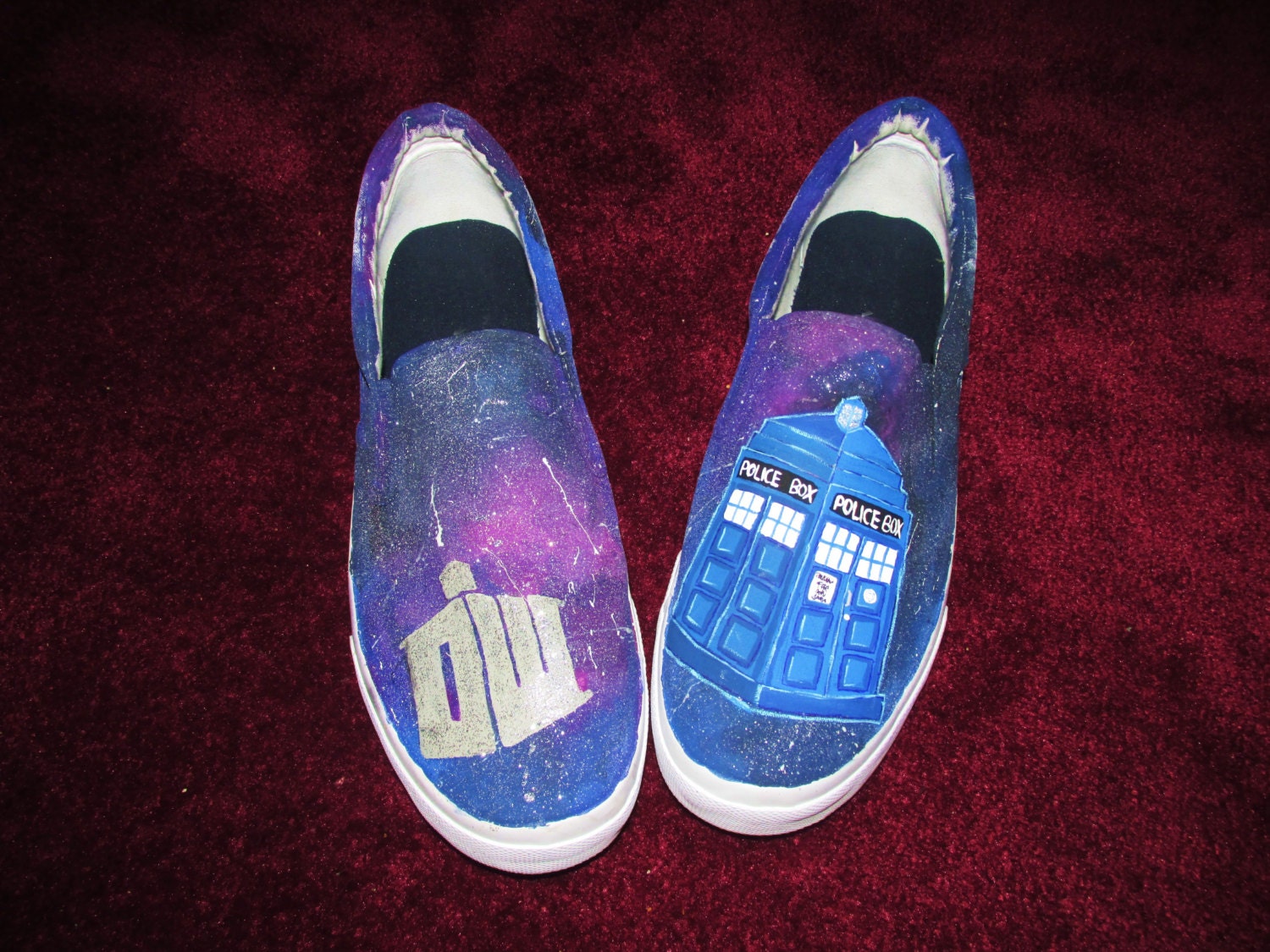 Doctor Who Galaxy Shoes - Tardis with Daleks and Weeping Angels (Women Only)
