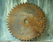 Vintage Saw Blade, Weathered Steel Rustic Farm Tool, Industrial Home Decor, Wall Hanging, Fathers Day Gift