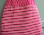 Lovely sleeping bag with stripes, polka dots and swallows, 6/12 months