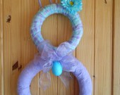 Easter Egg Wreath -  Bunny Wreath - Spring Wreath - Summer Wreath - Door Decoration - Choose Colors
