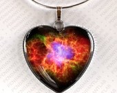 Crab Nebula Pendant, Galaxy Necklace, Space Necklace, Space Galaxy , Galaxy Jewelry, Universe Jewelry
