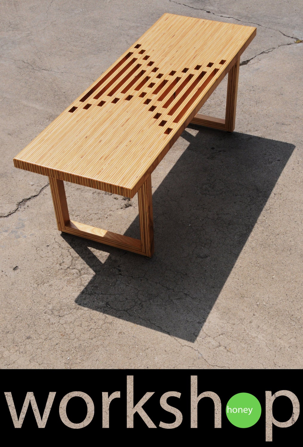 IN STOCK:  Handmade Plywood Bench / Coffee Table