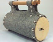 Model 8:16, 288, color light grey, 100% wool felt purse FREE SHIPPING