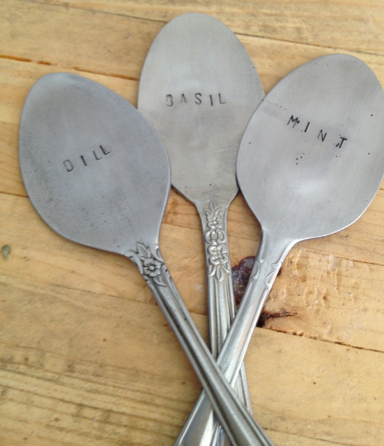 Stamped Spoon Plant Markers