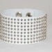 White Leather Studded Cuff Bracelet