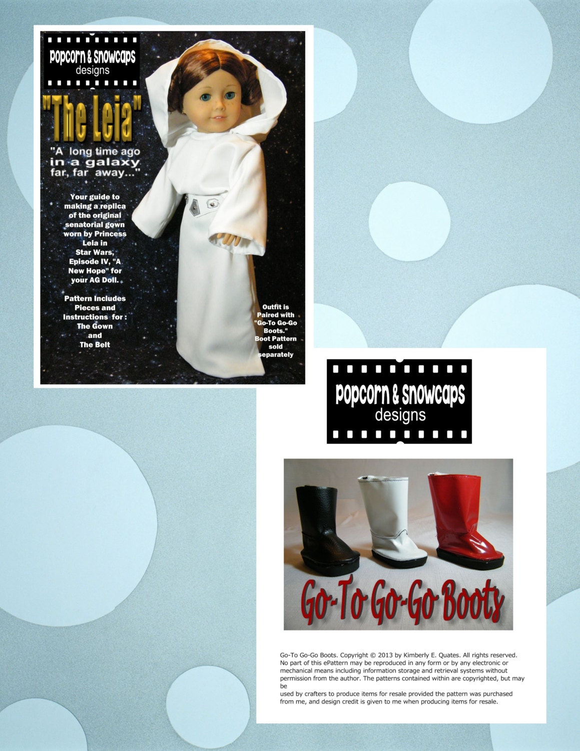 Princess Leia's Senatorial Gown and Go-To Go-Go Boot Pattern Combo