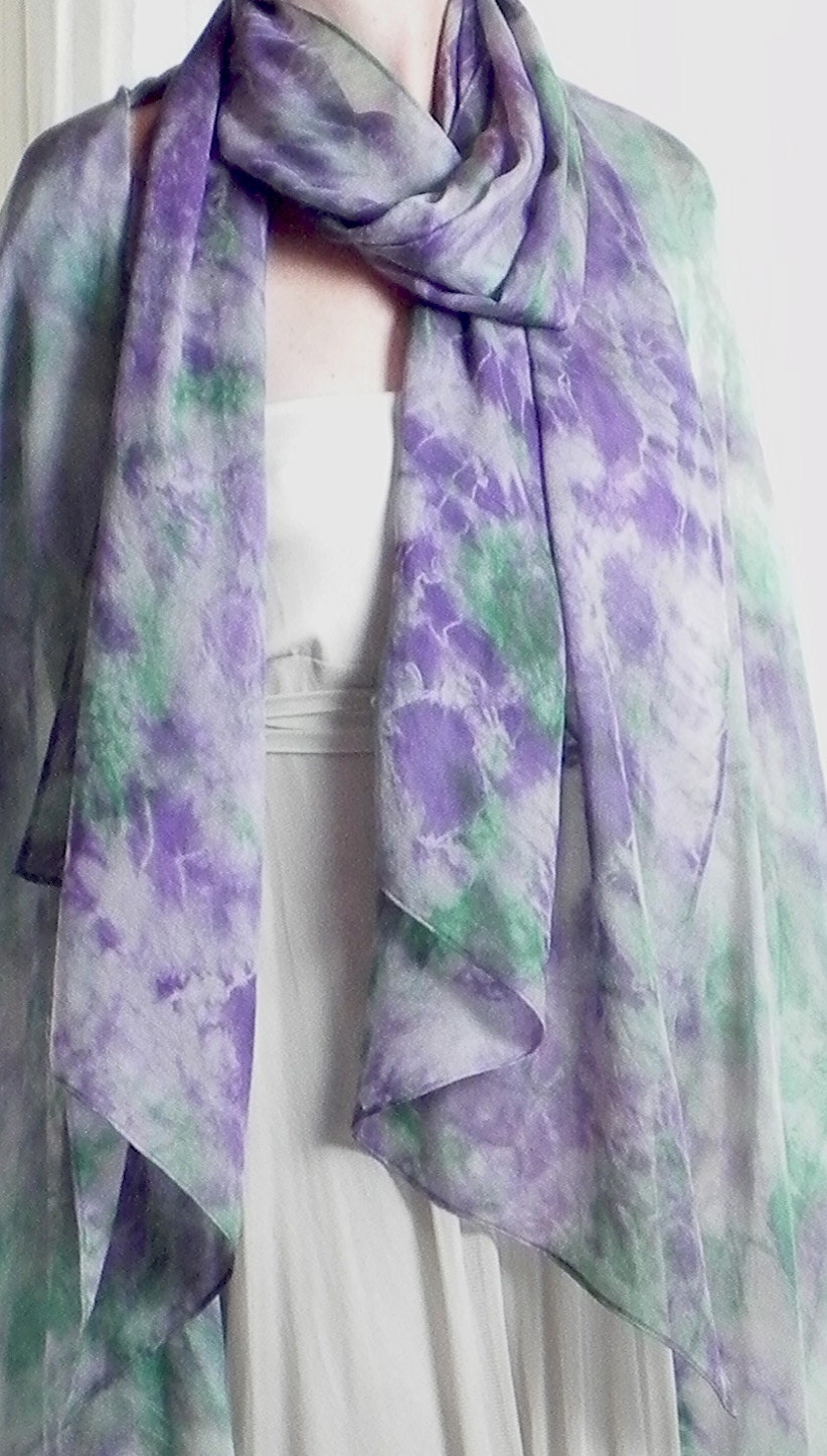 Hand-dyed Silk Scarf