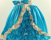 GIRL Size 5T to 6T Custom Boutique Birthday Sateen Princess Dress PLUS Free Tutu