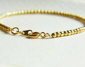 The Perfect Gold Bead Bracelet // 22K Gold // Round Beads // 2.5mm