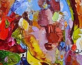 Oil painting, original , "The Crimes Of Bridget Quince" 16 x 12 inches