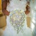 Rich pearl cascading brooch bouquet -- deposit on a made-to-order wedding bouquet