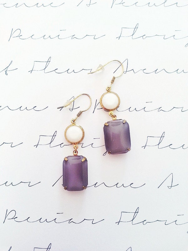 elegant jewel bezel statement dangle earrings