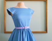 vintage inspired dress in hydrangea blue - ASHLEY style