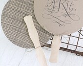 Round program fan. monogram