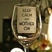 Mothers Day - Keep Calm and Carry on - BIG 20oz Etched Wine Glass, Gift idea, Vino, New Mom Gift, Love, Mother's Day Gift