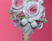 Tussy Mussy  Tussie Mussie Cabochon for Pin Brooch or Furniture Applique