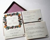 Custom Order - The Ruby Collection - Wedding Invitation Set