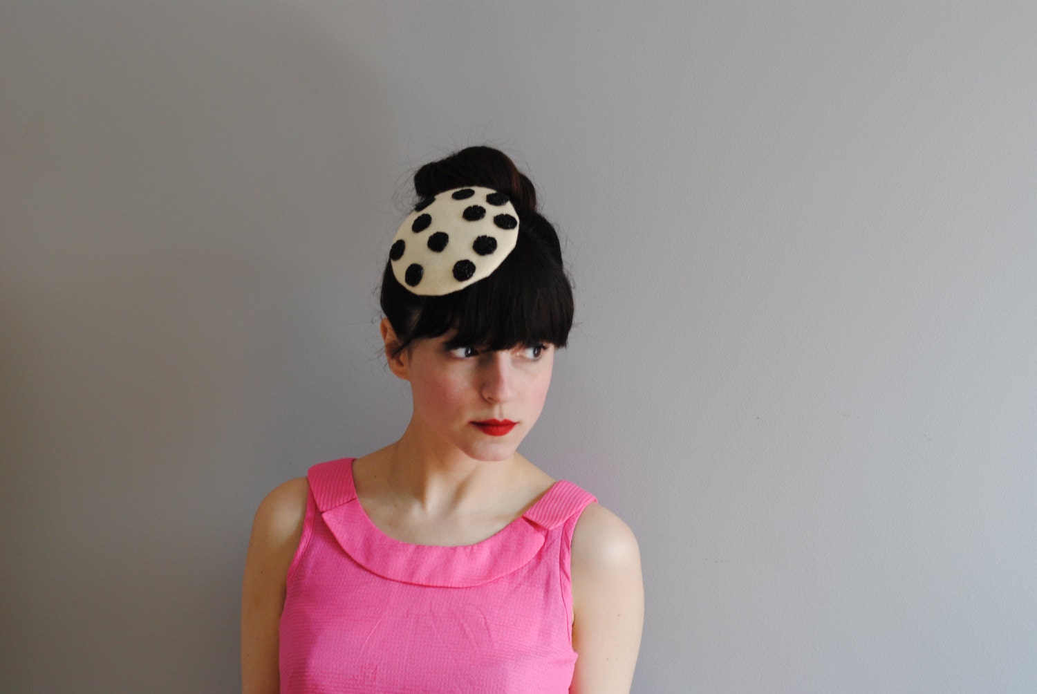 Beaded Polka Dot Fascinator
