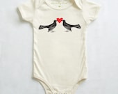 Grackle Love Organic Infant Bodysuit Eco Friendly Ink 3-6m, 6-12m, 12-18m