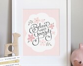 CUSTOM COLORS - Believe in Yourself - 11x14 Nursery Art Print