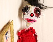 Art Doll Class Tutorial - how to make step by step Whimsical Cute Doll Making. Gothic Circus artdoll DIY Crude Art