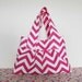 candy pink chevron hobo tote bag -- the amber