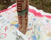 Recycled Burlap Coffee Sack Wine Tote