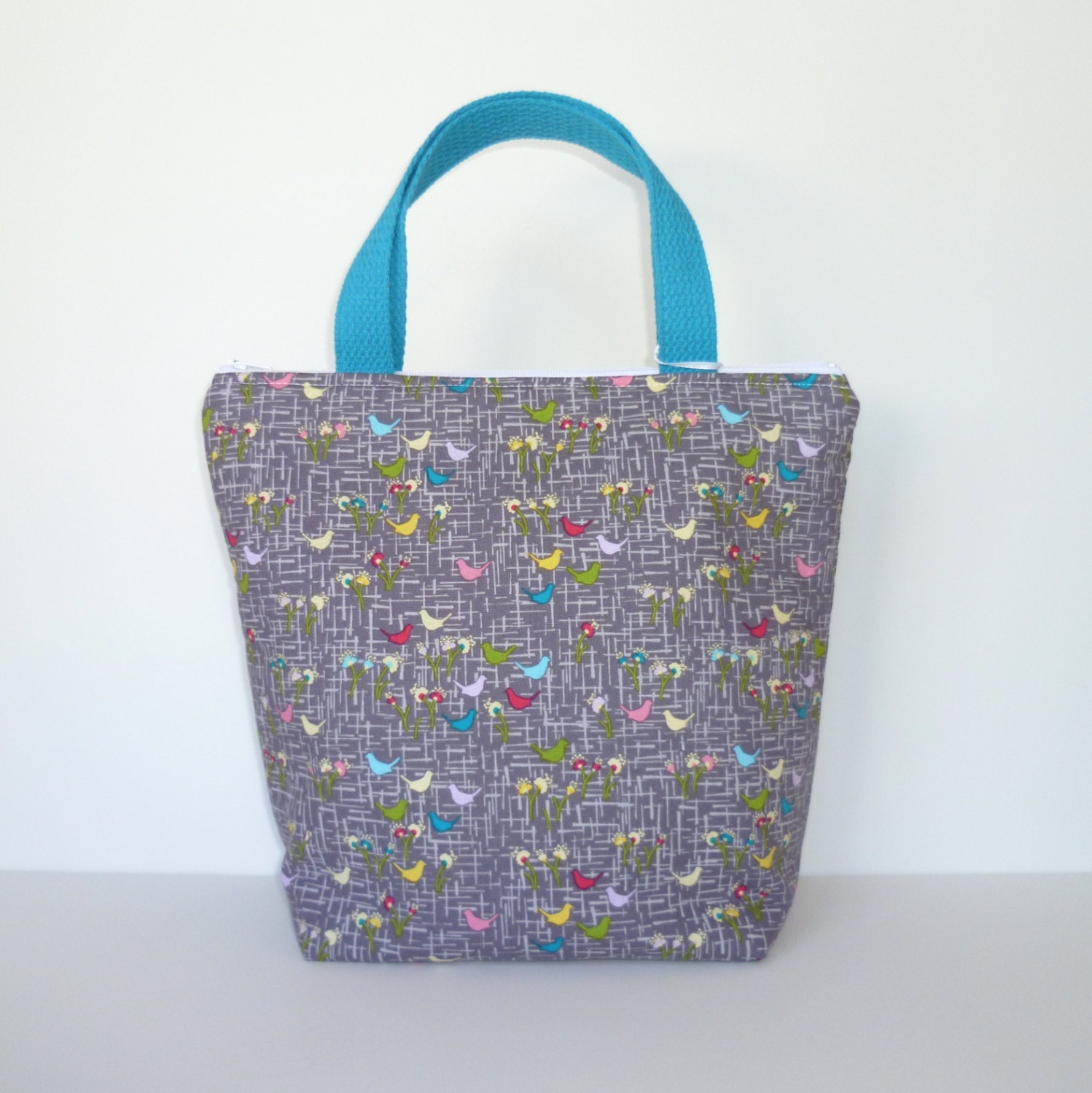 Insulated Lunch Bag - Meadow in Grey