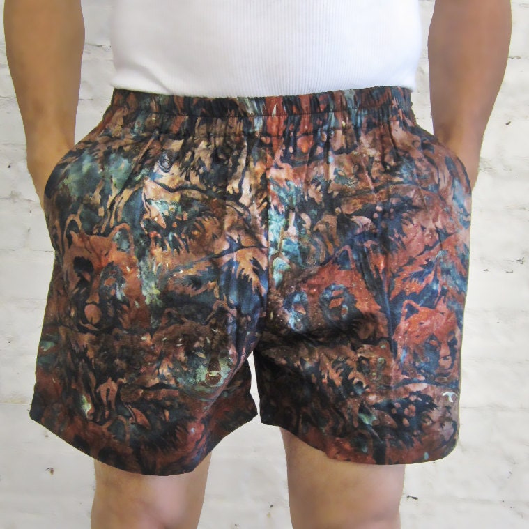 Rojas "Native Batik Wolf" MENS SHORTS