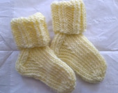 Soft Yellow Baby Socks Newborn size