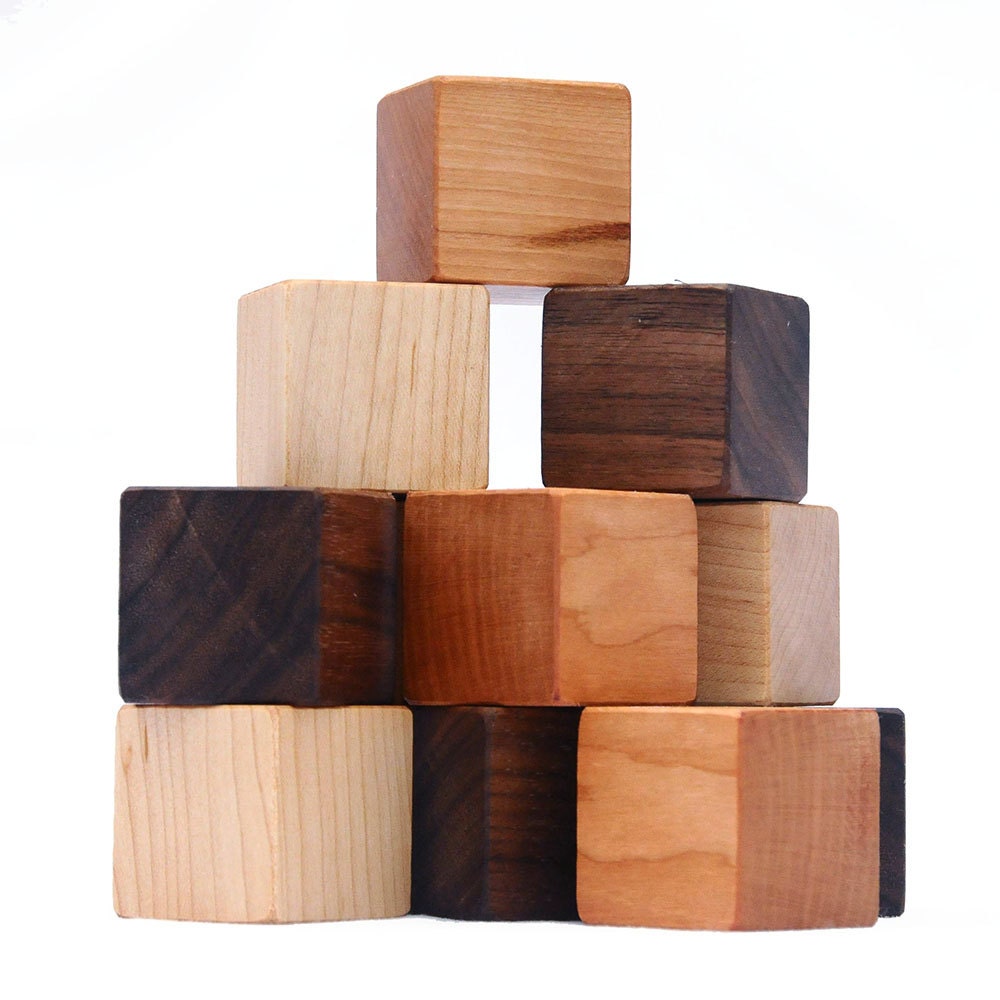 Wood Toy Blocks, eco friendly baby toy with gift bag