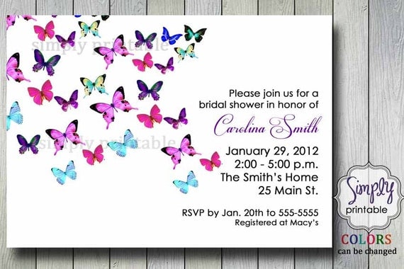 Butterfly Bridal Shower Invitation Il_570xn