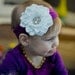 Jersey Stretch Headband for Toddler Child Girl with Silk Flower Rhinestone Bling PHOTOGRAPHY PROP