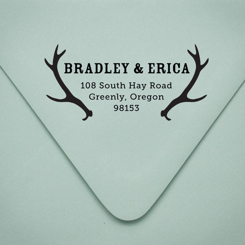 Custom Return Address Stamp - Wood Handle Rubber Stamp