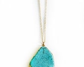 Turquoise Slab Necklace