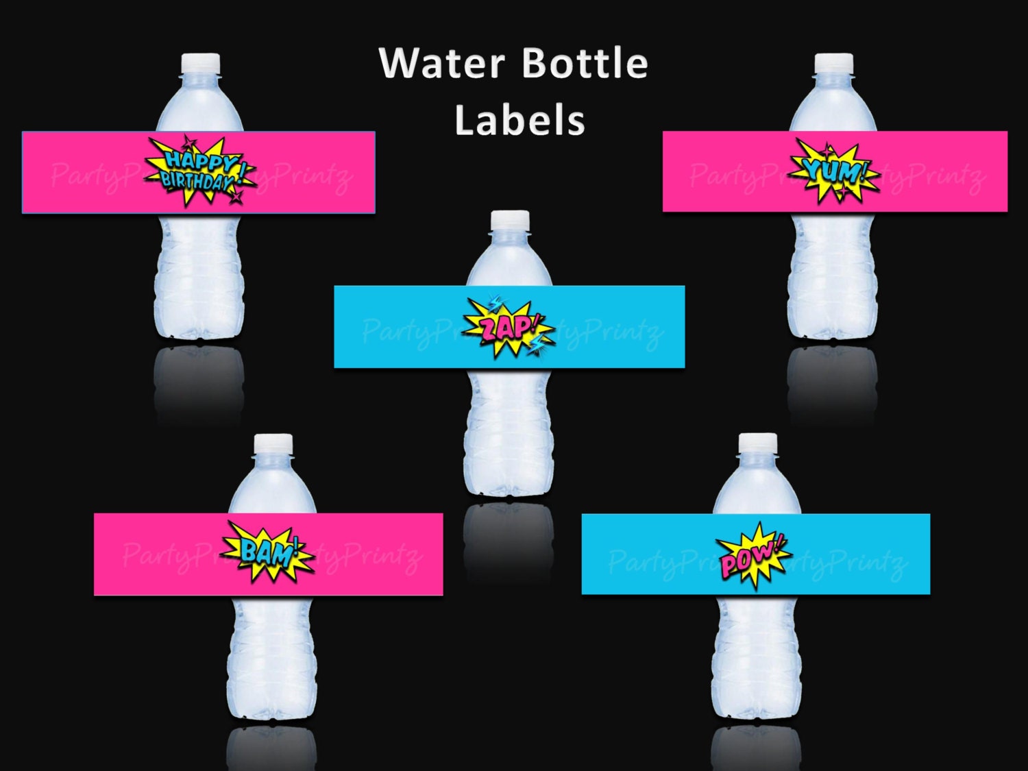 INSTANT DOWNLOAD - Printable Water Bottle Labels - Juice Box Labels - Supergirl Il_570xn