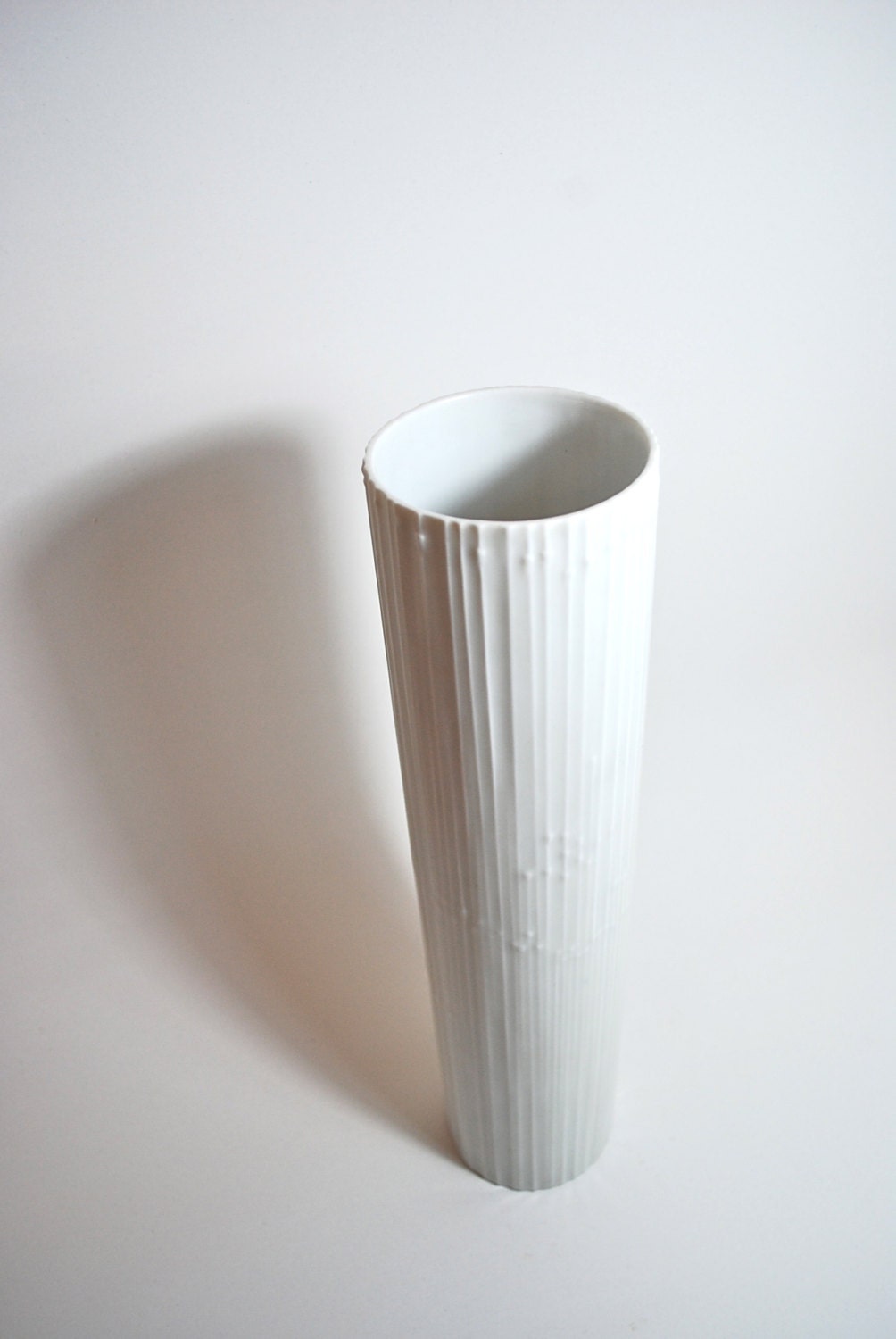 Tall Modernist Tapio Wirkkala for Rosenthal Pearl White Matte Porcelain Vase