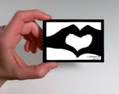 Hands Making a Heart ACEO - Papercutting Paper Art ACEO, Valentine, Valentine Gift, Valentine's Day Gift, Wedding Gift, Anniversary Gift