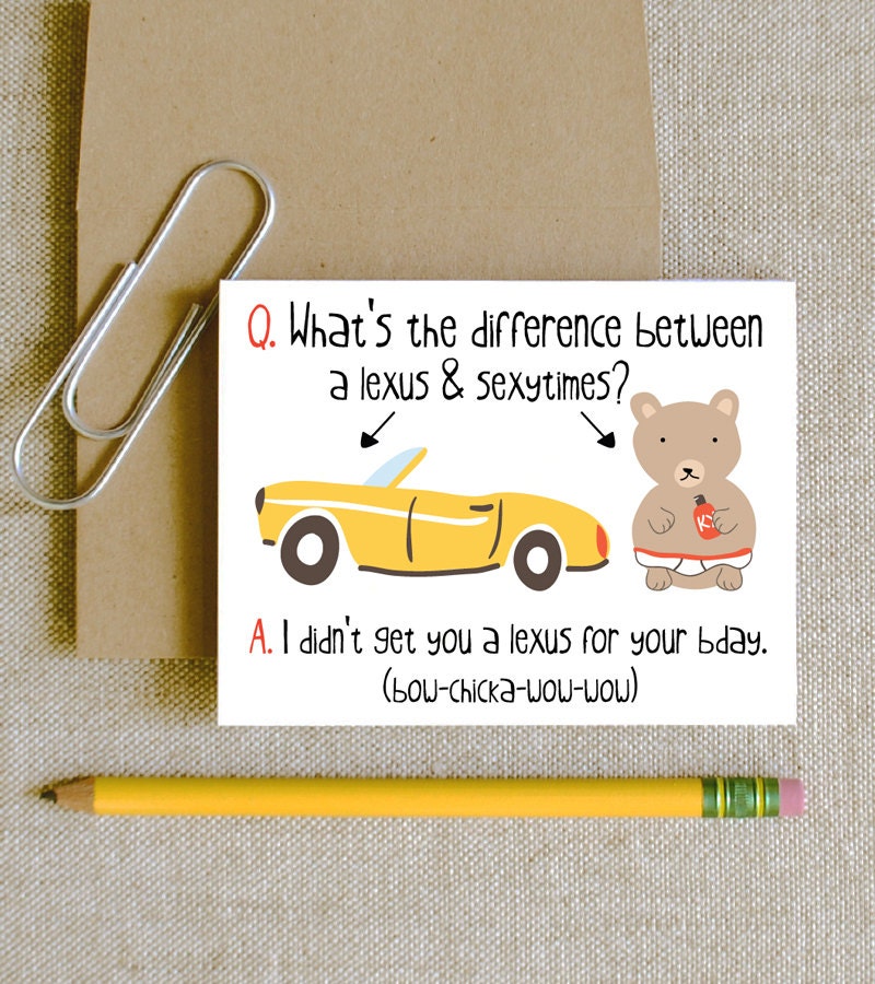 Sexytimes Birthday funny quirky cheeky sweet eco friendly doodle illustration bday card for boyfriend girlfriend husband wife lover