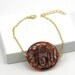 Monogram Bracelet - Tortoise Shell Acrylic