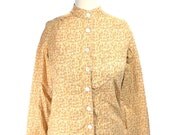 1990s Marc Jacobs Floral Blouse - Floral Print - Button Up Blouse - Cotton - Collarless - Size 2