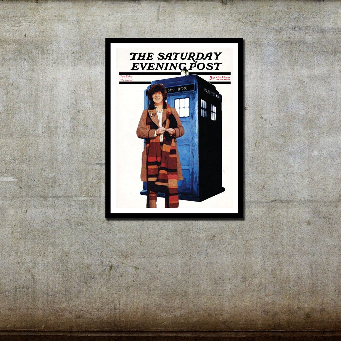 Doctor Who Tom Baker Poster Saturday Evening Post 11 x 17 Print