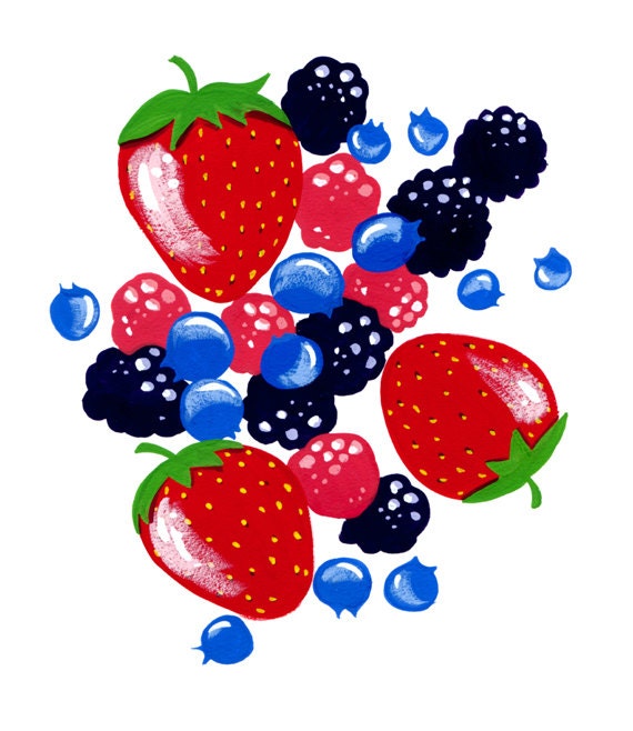 Blush of Berries Print